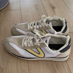 Women’s Tretorn White and Yellow Sneakers